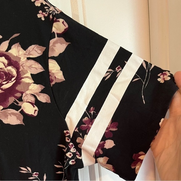 NWT Ardene Floral dress Black Sporty Swimsuit cover up - fits like a Medium - Picture 7 of 8